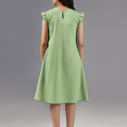 OMPAX Flutter Sleeve A-Line Dress image 5