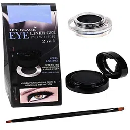 VBA 2 In 1 Jet Waterproof Gel Eyeliner & Powder Cake - 7g Jet Black-44