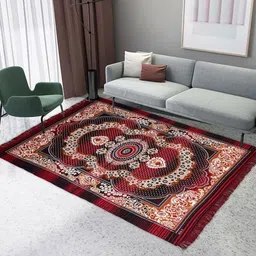 Myntra Elegant Homes Maroon Floral Other Carpet-12