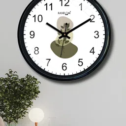 RANDOM White & Black Printed Traditional Wall Clock-54