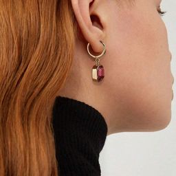 EL REGALO Stainless Steel Contemporary Drop Earrings-11
