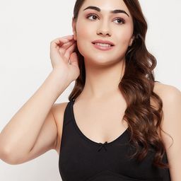Clovia Cotton Solid Full Coverage T-Shirt Bra-image-7