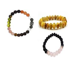 Divine souvenirs Unisex Set Of 3 Artificial Beaded Elasticated Bracelet-picture-2