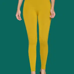 TWIN BIRDS Women Viscose Blend Solid Moss Plant Ankle Length Legging-16