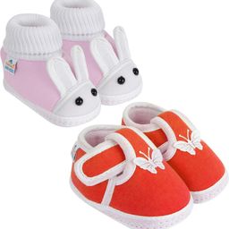 NESKA MODA 12 To 18 Months Non Slip Set of 2 Pair Cotton Baby Booties-image-71