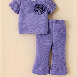 Hopscotch Girls Purple Polyester Clothing Set-picture-8