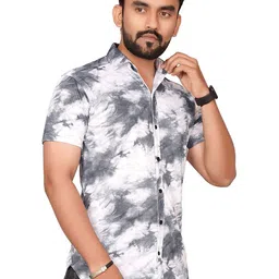Metronaut Men Regular Fit Spread Collar Abstract Printed Elastane Casual Shirt-image-29
