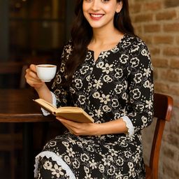CLANGER Women Floral Printed Regular Kurta Set-picture-36