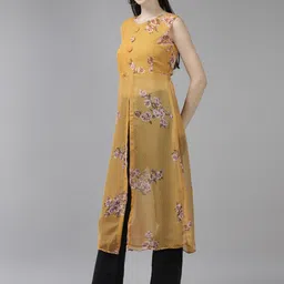 BAESD Floral Print Georgette Maxi Longline Top image 4