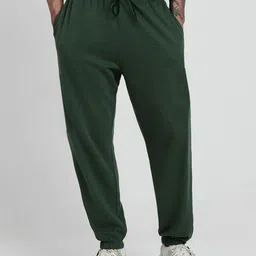 VEIRDO Men Pure Cotton Relaxed-Fit Joggers-image-38