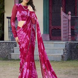 MADHAVPRIYA Indie Florals Printed Woven Design Saree-image-58