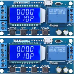 shockley Timer Delay Relay Controller Cycle 0.01s-9999mins Blue LCD Micro USB 5V (2 Pc) Multipurpose Controller-59