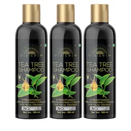 Desi Crew Set Of 3 Strengthining And Nourishing Formula Tea Tree Shampoo - 100 ml Each-11