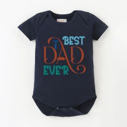 BLUSHES Infants Father's Day Theme Printed Pure Cotton Bodysuit-image-67