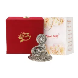 INTERNATIONAL GIFT Brass Laddu Gopal Idol With Red Velvet Box-image-56