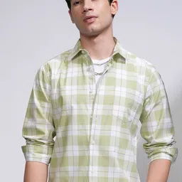 HIGHLANDER Men Printed Checked Casual Shirt-image-49