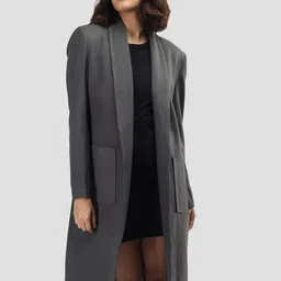 The Roadster Lifestyle Co Front Open Trench Coat-image-73