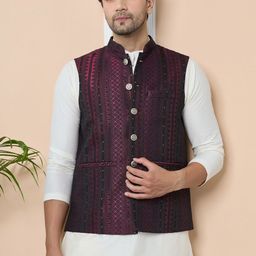 See Designs Woven Design Nehru Jacket-52