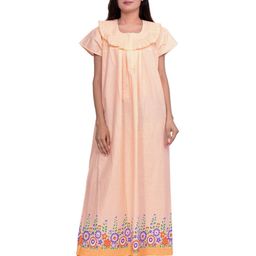 Apratim Women Printed Pure Cotton Maxi Nightdress-image-36
