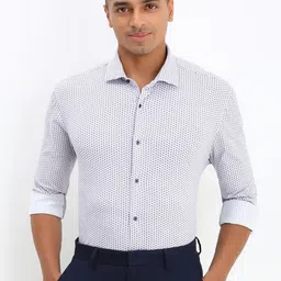 Allen Solly Sport Men Spread Collar Micro Ditsy Printed Cotton Slim Fit Formal Shirt-picture-10