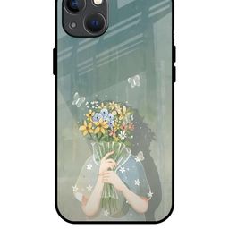 QRIOH Floral Printed iPhone 13 Mini Back Case Mobile Accessories-picture-21