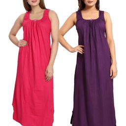 Inner Beats Pack Of 2 Cotton Blend Nightdress-picture-47