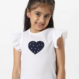 Nauti Nati Flutter Sleeve Applique Crepe Top-picture-15