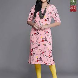 Anouk Rustic Women Pack of 3 Floral Printed Daily Straight Kurtas-image-54