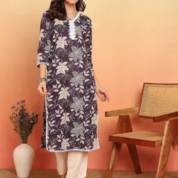 Vbuyz Women Floral Printed Floral Kurta-image-75