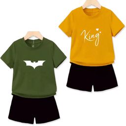 MRS NATURAL Kids Pack Of 2 Printed Round Neck Pure Cotton T-Shirts With Shorts-image-110