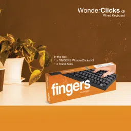 FINGERS WonderClicks K9 Wired USB Standard Multi-device Keyboard Compatible with Desktop, Laptop, Mac image 5