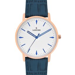L LOGUES Men Brass Dial & Leather Textured Straps Analogue Watch G E-905 WL-37-image-47