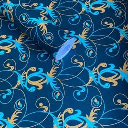 INDIAN ROYALS Blue Floral Design Self Adhesive Wallpaper for Home-image-49