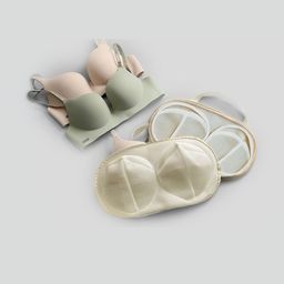 Stylista Women Set of 4 Cream Mesh Lingerie Washing Bag With Zipper-picture-43