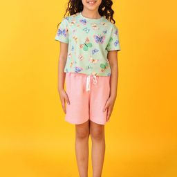 Anthrilo Girls Printed T-shirt with Shorts-picture-1