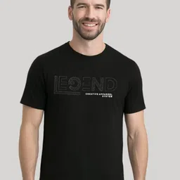 SUN 'N' SUMMER Typography Printed Round Neck Short Sleeves Cotton T-shirt-image-88