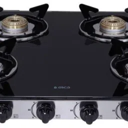 Vetro Glass Top 4 Burner Gas Stove with Double Drip Tray (694 CT DT VETRO) Glass Manual Gas Stove-image-7