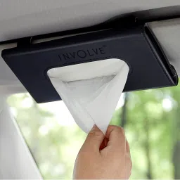 Sun Visor Tissue Holder – Black | Car Dashboard Leather Napkin Box Holder Vehicle Tissue Dispenser-28