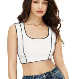 DressBerry Striped Round Neck Crop Top-image-59