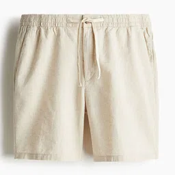 H&M Regular Fit Linen-Blend Shorts-20