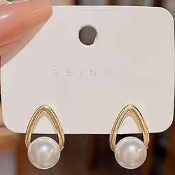 AKISON JEWELS Triangular Studs alloy Earrings-4