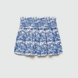 Mango Kids Girls Floral Printed Pleated A-Line Skirt-image-94