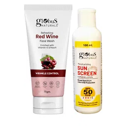 Globus naturals Summer Sizzle Sunscreen Lotion SPF 50++ 100 ml & Red Wine Face Wash 75 gm-27