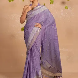 KALINI Bandhani Printed Zari Saree-55