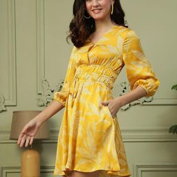 Oxolloxo Floral Print Fit & Flare Dress-picture-41