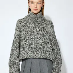 Koton Women Self Design Pullover-image-57
