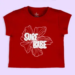 KiddoPanti Girls Graphic Printed Round Neck Cotton T-shirt-image-16