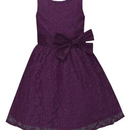 A T U N Purple Floral Lace Dress-28