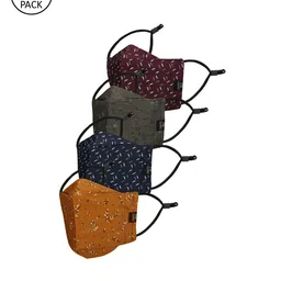 CENWELL Pack Of 4 Reusable Cotton Cloth Face Masks-11