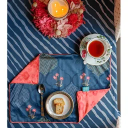 design station Blue & Pink Printed Rectangle Table Placemat-image-28